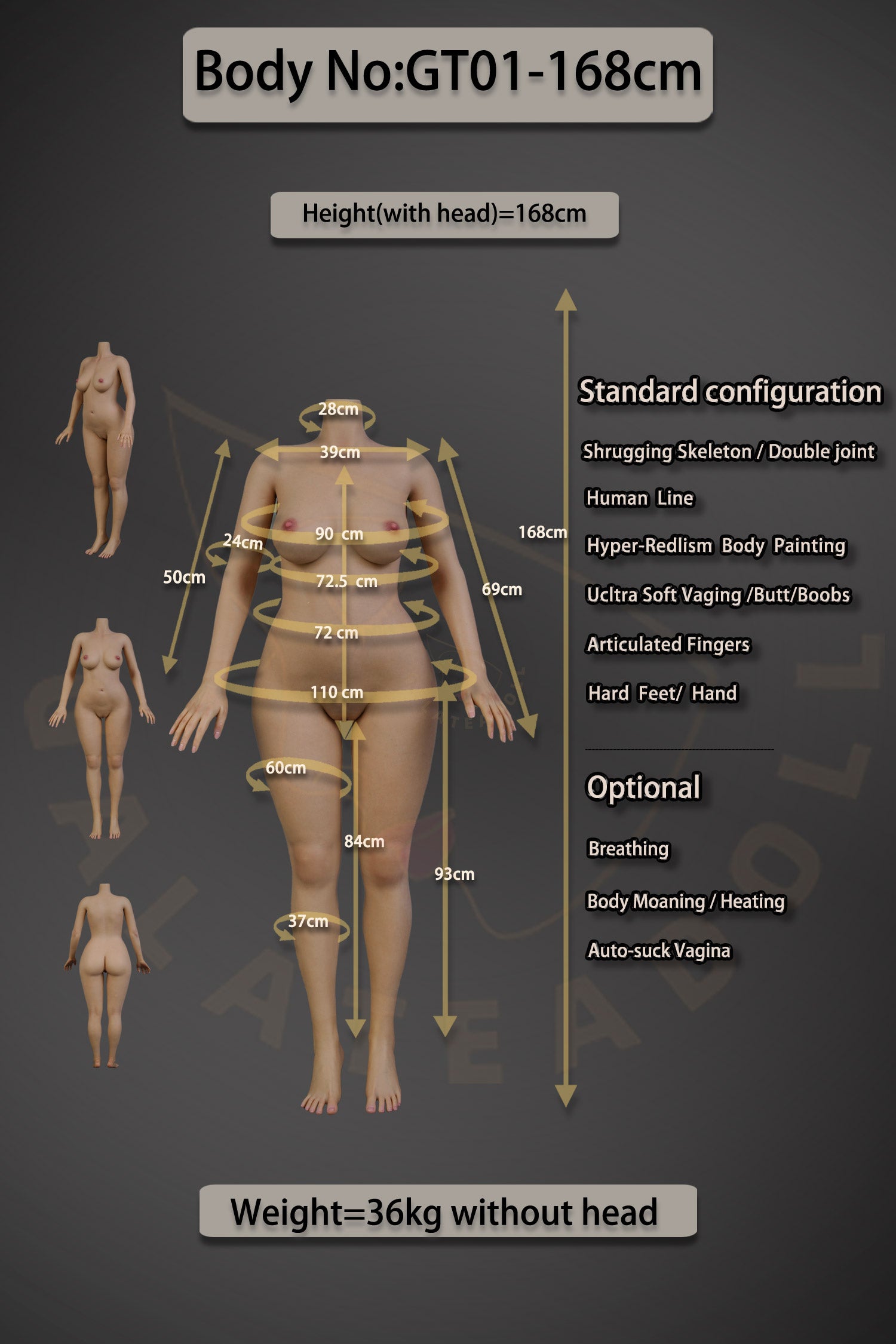 Penelope (GALATEA DOLL C cup Hyper Realistic Full Silicone 168CM)