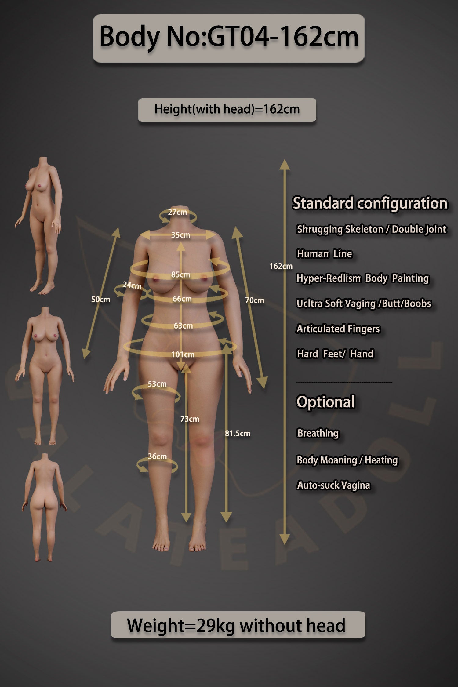 Layla (GALATEA DOLL B cup Hyper Realistic Full Silicone 162CM)