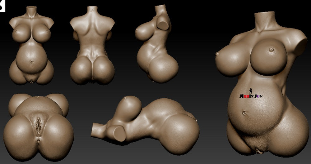 Bobo (JIGGLY JOY D cup Full Silicone Ultra Realistic Torso-Size Pregnant 86CM)