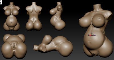 Bobo (JIGGLY JOY D cup Full Silicone Ultra Realistic Torso-Size Pregnant 86CM)